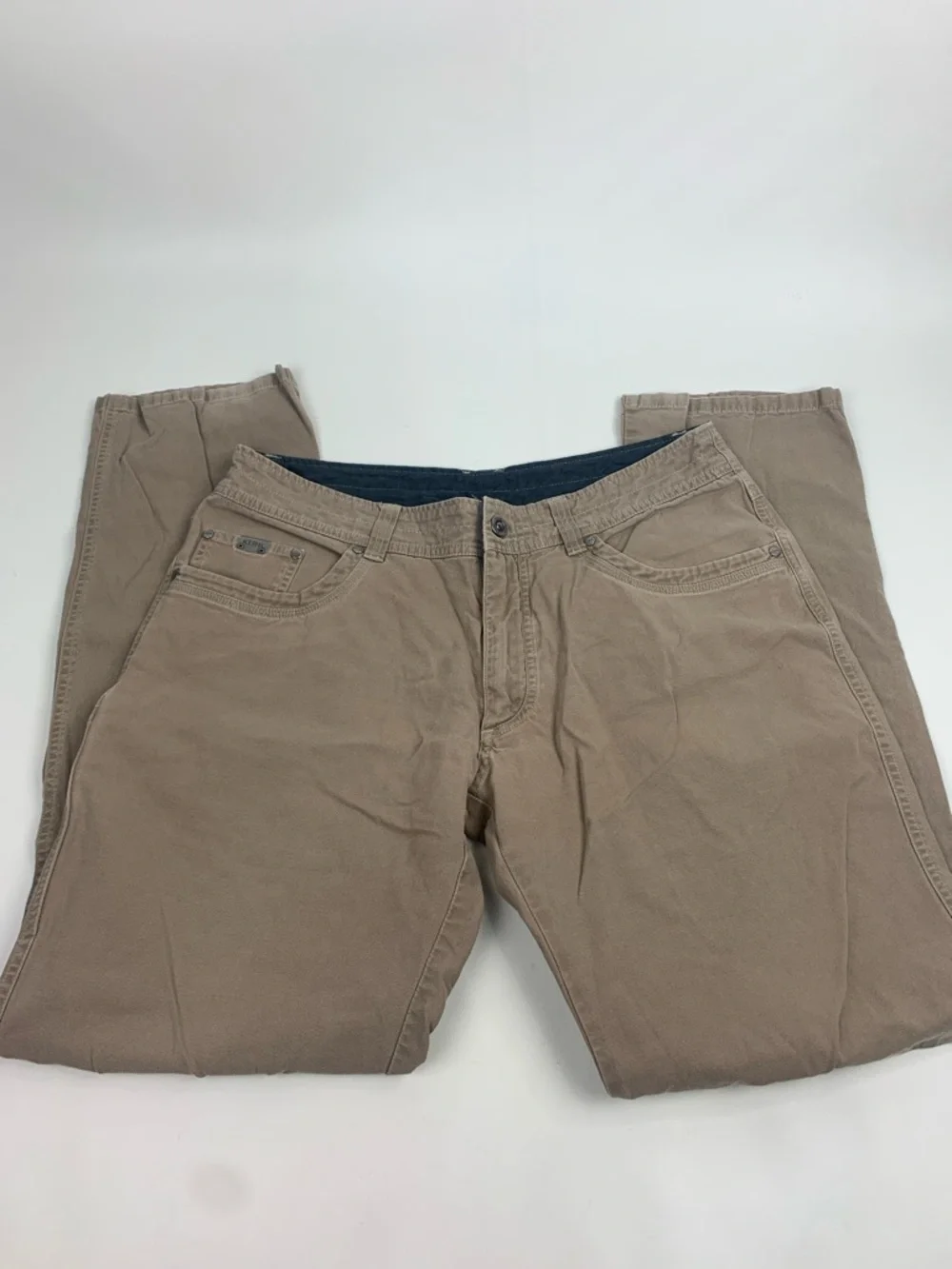 Kuhl Kanvus Jean Brown Pants Mens 34 stretch Born in the mountains Tapered